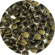 🔒 100pk of springfield leather company's antique brass medium double cap rivets logo