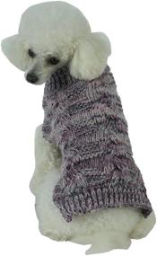 img 3 attached to 🐶 Designer Fashion Dog Sweater: Royal Bark, Heavy Cable Knitted