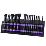 💄 portable 15pcs black kabuki makeup brushes set - foundation, eyeshadow, concealer, lash, blush brush with case logo