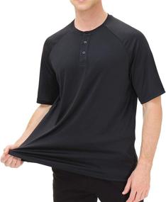 img 4 attached to Sleeve Henley Outdoor Performance T Shirt Men's Clothing for Shirts