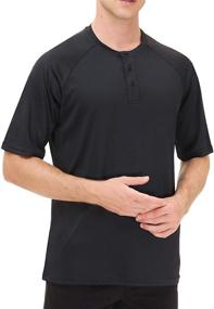 img 1 attached to Sleeve Henley Outdoor Performance T Shirt Men's Clothing for Shirts