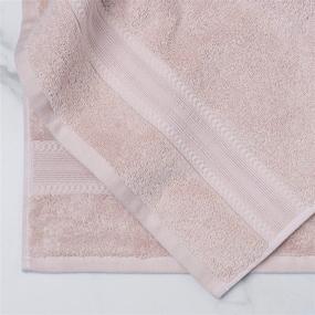 img 1 attached to 🛀 Welhome Premium 100% Egyptian Cotton Towel Set in Blush - Ultra Absorbent - Soft & Luxurious Bath Towels - 600 GSM - Machine Washable - Includes 2 Bath Towels, 2 Hand Towels, and 2 Wash Towels
