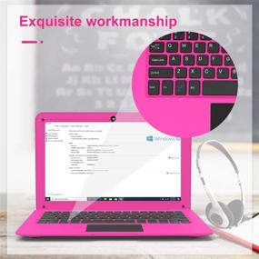 img 1 attached to 💻 HBESTORE 10.1Inch Ultra Thin Notebook: Portable Laptop Mini Computer with Intel Atom Z8350, 2GB RAM, 32GB Storage & Windows10 OS (Pink-2GB)