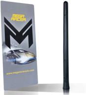🚗 enhance your vehicle's am/fm reception with the mega racer bending truck antenna - 7.0 inch universal fit for trucks and cars - anti-theft design and car wash safe - black logo
