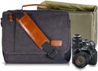 📷 versatile estarer camera messenger bag for slr/dslr digital cameras & laptop 15.6inch - enhanced with upgraded version and convenient camera insert sleeve logo