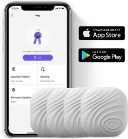 img 1 attached to 🔑 Nutale Ключевой Поиск: Bluetooth Трекер Локатор предмета с Ключевой Петлей - Найти Ключи, Питомца, Кошельки, Рюкзаки, Планшеты - Серый, 4-шт.