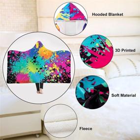 img 1 attached to Splatter Printed Blanket Wearable Novelty