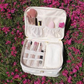 img 2 attached to 👜 Ultimate VIP-OOH Double Layer Nail Polish Organizer: Holds 42 Bottles, Large Carrying Case, Waterproof PU Leather, Portable Travel Storage Bag, High Capacity Cosmetic Bag