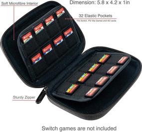 img 3 attached to 🎮 Black Butterfox 32 Switch Game Case - Nintendo Switch Game Card and SD Memory Card Storage Holder