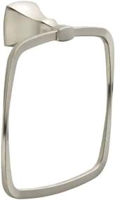 img 2 attached to 🛁 Stylish and Convenient Delta Sawyer Satin Nickel Wall Mount Towel Ring: Organize Your Bathroom with Elegance