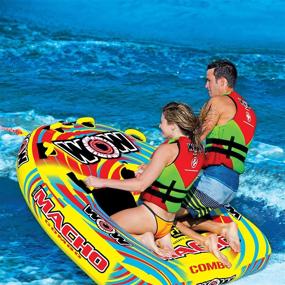 img 1 attached to WOW World of Watersports Macho Towable Tube: Unleash the Thrills with Multiple Riding Positions!