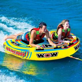 img 2 attached to WOW World of Watersports Macho Towable Tube: Unleash the Thrills with Multiple Riding Positions!