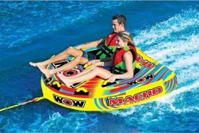 img 3 attached to WOW World of Watersports Macho Towable Tube: Unleash the Thrills with Multiple Riding Positions!