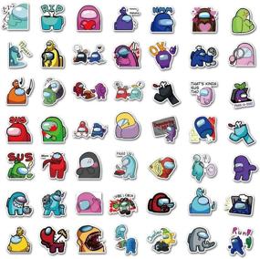 img 2 attached to 🎮 100-Piece Among Us Stickers Set: Trendy Game Theme Stickers for Laptop, Water Bottle, Skateboard, and More!