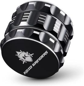 img 1 attached to 🔥 Kozo Grinder (2-inch, Black): Ultimate Grinding Power and Sleek Design