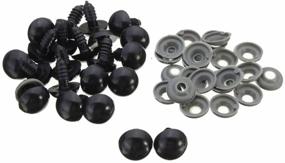 img 1 attached to 👀 Enhance Your DIY Crafts with BESTCYC 100Pcs 8mm Spiral Solid Black Plastic Eyes for Bear, Doll, Puppet, Plush Animal - Shop Now!