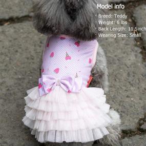 img 3 attached to KYEESE Dog Dresses with Bowtie: Stylish Mesh Dog Clothes for Spring and Summer