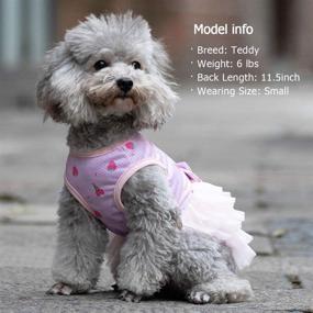 img 2 attached to KYEESE Dog Dresses with Bowtie: Stylish Mesh Dog Clothes for Spring and Summer