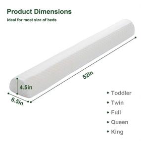 img 2 attached to Shinnwa Toddler Bed Rail Bumper Guard: Memory Foam Protection for Toddlers, 🛏️ Kids, and Babies - 1 Pack, Fits Twin, Full, and Queen Size Beds