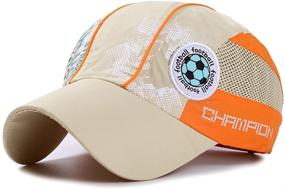 img 4 attached to 🧢Детская легкая кепка с быстросохнущими свойствами: Защита UPF50+, сетчатый дизайн бейсболки