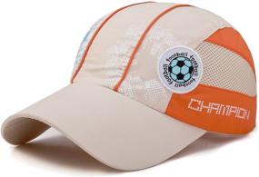 img 1 attached to 🧢 Kids' Lightweight Quick Dry Sun Hat: UPF50+ Protection, Mesh Baseball Design