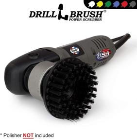 img 1 attached to 🧹 Contractor Grade Industrial Scrub Brush - 5-inch Diameter - Threaded 5/16x24 - Ultra Stiff Bristles - Dual Action Polisher - DA - Electric & Air Pneumatic Compatible - Fits Porter-Cable 7424XP & Meguiars G110v2