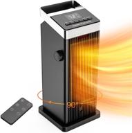 🔥 indoor space heaters: lerizom 1500w portable ceramic heater with thermostat, 4 modes & remote control, overheat & tip-over protection, 24h timer, oscillating electric heaters for home office bedroom logo