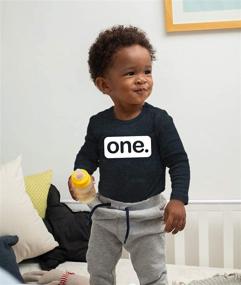 img 1 attached to Adorable Charcoal Boys' First Birthday 🎉 Outfit: Tops, Tees & Shirts - Perfect Gift!