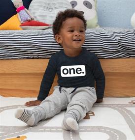 img 2 attached to Adorable Charcoal Boys' First Birthday 🎉 Outfit: Tops, Tees & Shirts - Perfect Gift!