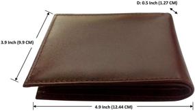 img 2 attached to 🐮 Premium Bdgiant Trifold Cowhide Leather Window Brown: Exquisite Design and Supreme Quality