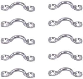 img 3 attached to 🛶 PENTA ANGEL 10Pcs 3/8" Stainless Steel 316 Bimini Boat Top M5 Pad Eye Deck Loop Strap Tie Down Anchor Point footman's Loop for Kayak Canoe Rigging" - Revised: "PENTA ANGEL 10Pcs 3/8" Stainless Steel 316 Bimini Boat Top M5 Pad Eye Deck Loop Tie Down Anchor Point Footman's Loop - Ideal for Kayak Canoe Rigging