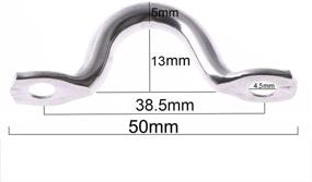 img 2 attached to 🛶 PENTA ANGEL 10Pcs 3/8" Stainless Steel 316 Bimini Boat Top M5 Pad Eye Deck Loop Strap Tie Down Anchor Point footman's Loop for Kayak Canoe Rigging" - Revised: "PENTA ANGEL 10Pcs 3/8" Stainless Steel 316 Bimini Boat Top M5 Pad Eye Deck Loop Tie Down Anchor Point Footman's Loop - Ideal for Kayak Canoe Rigging