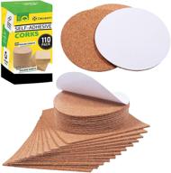 self adhesive cork squares round logo