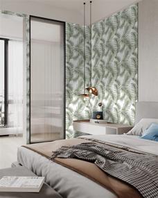 img 3 attached to Lush Tropical Jungle Wallpaper: Self-Adhesive, Peel & Stick, Removable Green Vinyl 17.7”×78.7”