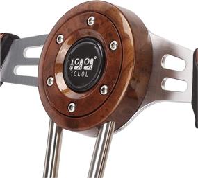 img 1 attached to 🏌️ Premium Brown Golf Cart Steering Wheel: Compatible with EZGO, Club Car and Yamaha at World 9.99 Mall