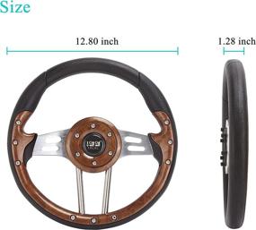 img 2 attached to 🏌️ Premium Brown Golf Cart Steering Wheel: Compatible with EZGO, Club Car and Yamaha at World 9.99 Mall