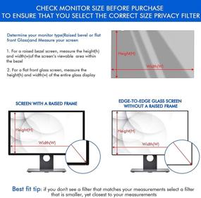 img 3 attached to Magicmoon 24 Inch Widescreen Computer Privacy Screen Filter, Anti-Spy/Glare Protector Film with 16:9 Aspect Ratio (532mm x 299mm)