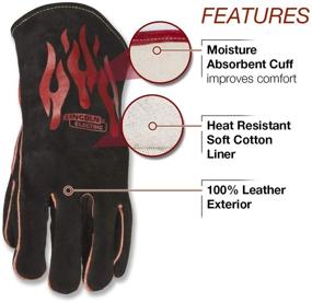 img 3 attached to 🧤 Lincoln Electric MIG/Stick Welding Gloves - Traditional Design, 14" Long, Lined Leather & Kevlar Stitching, Model K2979-ALL