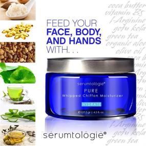 img 2 attached to 🌿 serumtologie PURE Whipped Chiffon Anti Aging Moisturizer | Men & Women | Hypoallergenic, Non Greasy & Fragrance Free | Ideal for Normal, Oily, Combination & Sensitive Skin | 4.5oz