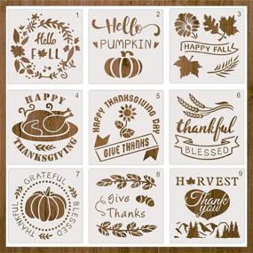img 1 attached to Fall Painting Templates for Wood: Autumn Pumpkin, Turkey, Maple Leaf | Thanksgiving Decoration DIY Wall Wood Signs