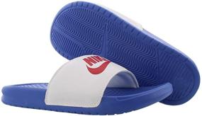 img 3 attached to Nike Женские кроссовки Benassi цвета Лимайт голубые обычная посадка для мужчин (обувь и атлетическое снаряжение)