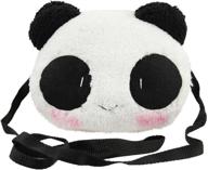 🐼 cute plush panda crossbody travel bag: adorable little girls purse for cellphone, coins, and wallet - fashionable xmas gift logo