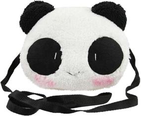 img 1 attached to 🐼 Cute Plush Panda Crossbody Travel Bag: Adorable Little Girls Purse for Cellphone, Coins, and Wallet - Fashionable Xmas Gift