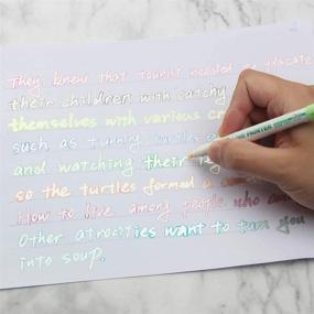 img 3 attached to 🖌️ Self-Outline Metallic Marker Set: Ultimate Bullet Journal Pens with Double Line Outline for Illustration, Coloring, Sketching, and Thank You Cards - Perfect for Kids, Amateurs, and Professionals