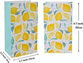 img 1 attached to Citrus Lemonade Party Goodie Bags - Fresh Lemon Pattern Treat Bags for Citrus Fruit Floral Party, Birthday Party, Baby Shower (12 Pack)