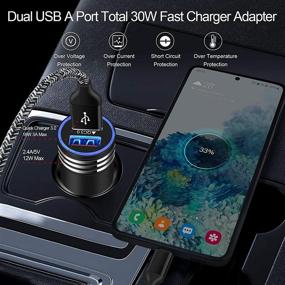 img 2 attached to High-Speed Android Phone Charger: Rapid Moto Car Charger with Fast Wall Plug, Micro USB Cable for Motorola E(2020), E6 Plus, E6s, E5 Play, E4 Plus, G5 Plus, Samsung Galaxy J8 J7 J3 S7 S6 Note 5 4