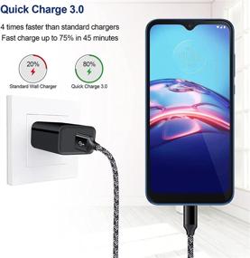 img 3 attached to High-Speed Android Phone Charger: Rapid Moto Car Charger with Fast Wall Plug, Micro USB Cable for Motorola E(2020), E6 Plus, E6s, E5 Play, E4 Plus, G5 Plus, Samsung Galaxy J8 J7 J3 S7 S6 Note 5 4