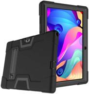 📱 rugged protective case for vankyo matrixpad s30 10 inch tablet - shockproof armor defender cover (black/black) logo