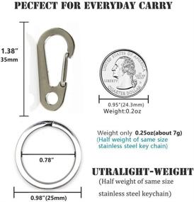 img 3 attached to 🔒 Ultimate Titanium Heavy Carabiners Keychain: Super Quickdraw for Efficiency and Durability