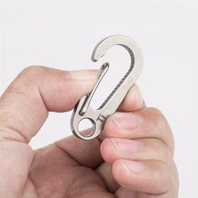 img 2 attached to 🔒 Ultimate Titanium Heavy Carabiners Keychain: Super Quickdraw for Efficiency and Durability